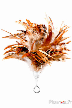 Federbusch Hahn mit Schlaufe - Höhe 13 cm - natur